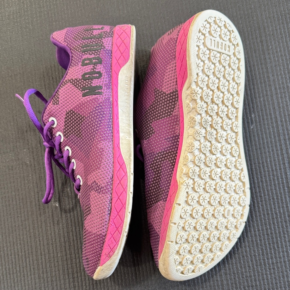 Purple Camouflage Lace-Up Sneakers - Picture 3 of 4